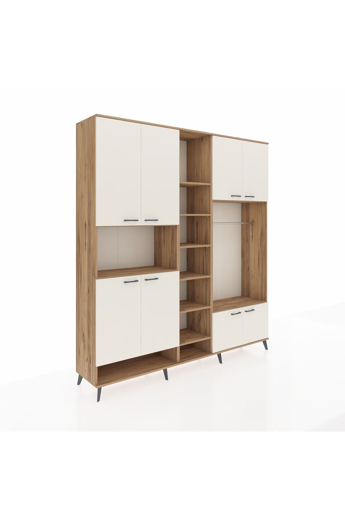 Hyperion Dolap 18 Raflı 8 Kapaklı Tek Askılı 220x44x243 - S553M025V24B