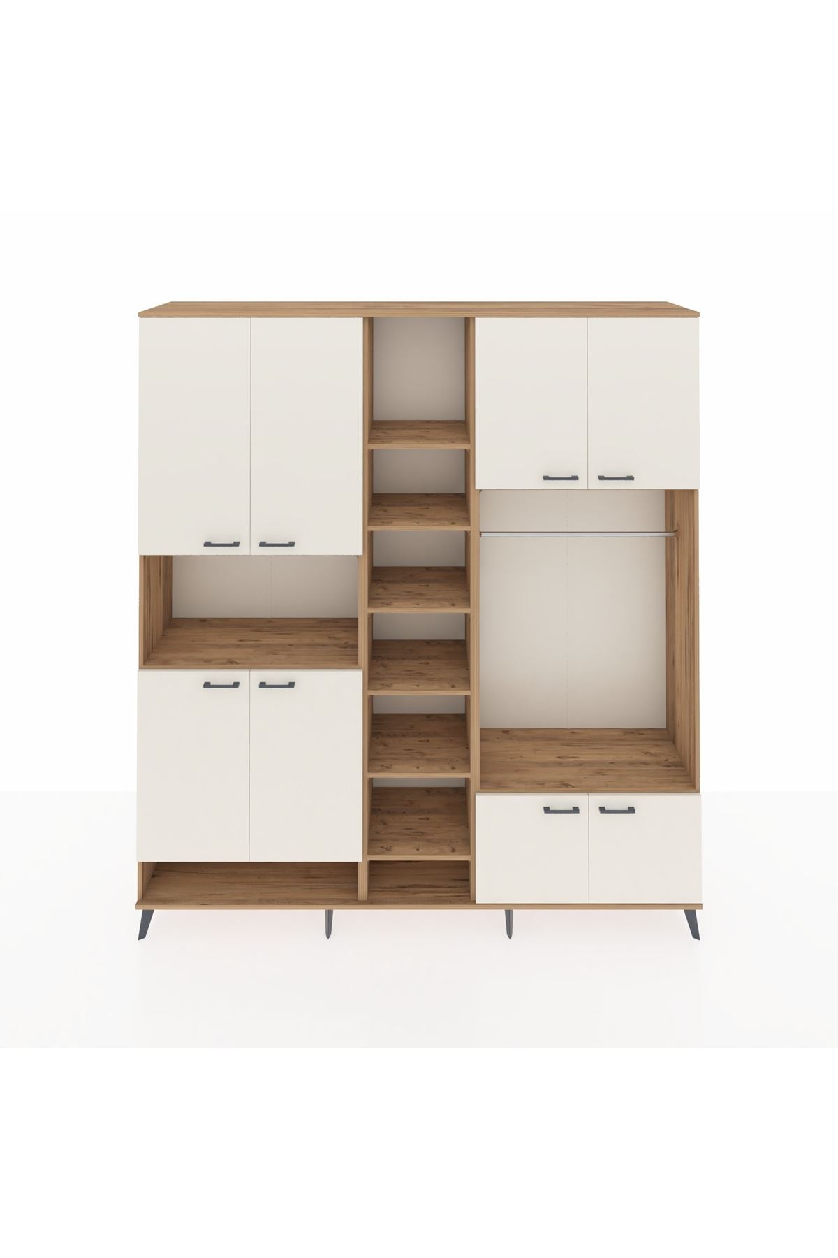 Hyperion Dolap 18 Raflı 8 Kapaklı Tek Askılı 220x44x243 - S553M025V24B