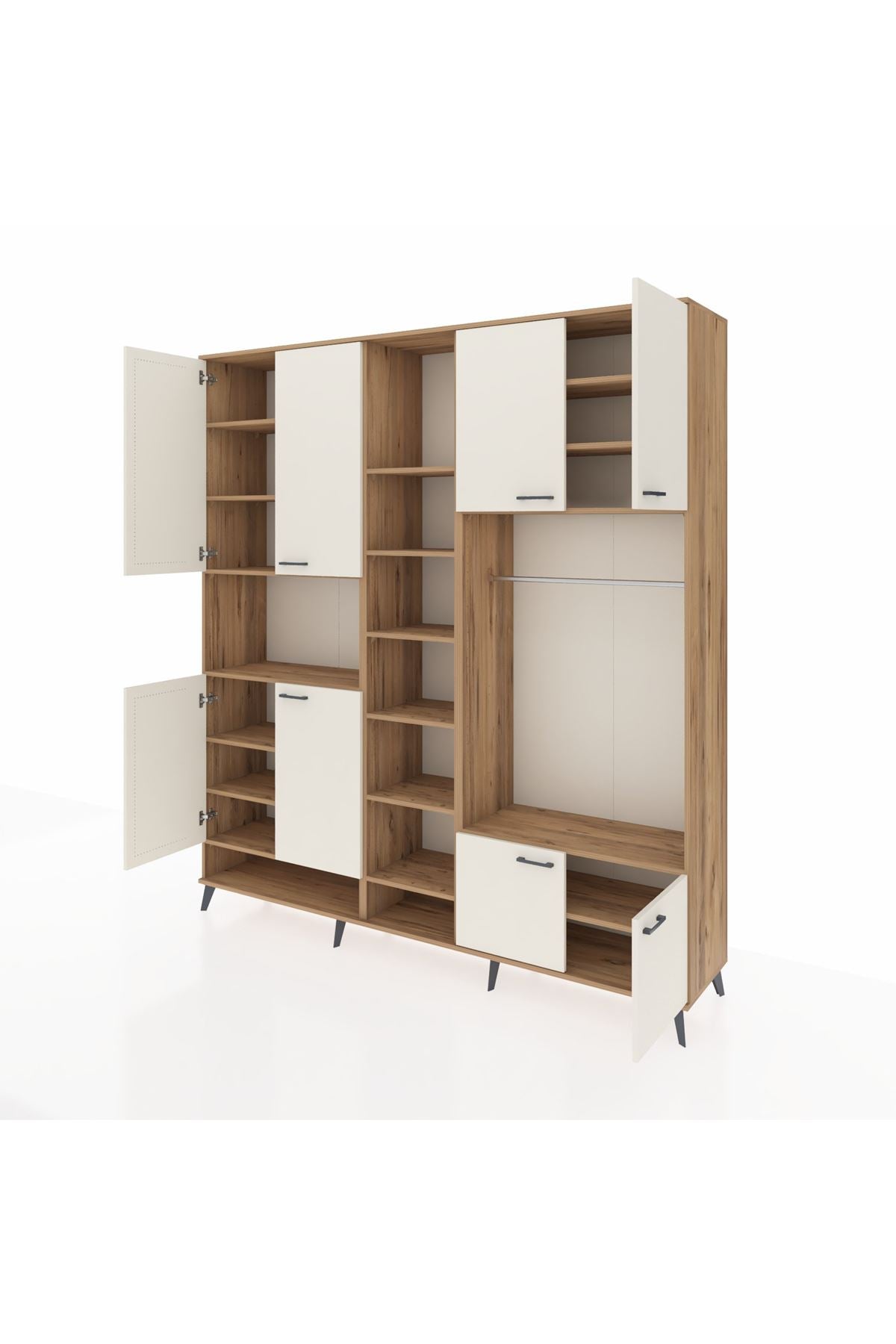 Hyperion Dolap 18 Raflı 8 Kapaklı Tek Askılı 220x44x243 - S553M025V24B
