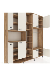 Hyperion Dolap 18 Raflı 8 Kapaklı Tek Askılı 220x44x243 - S553M025V24B