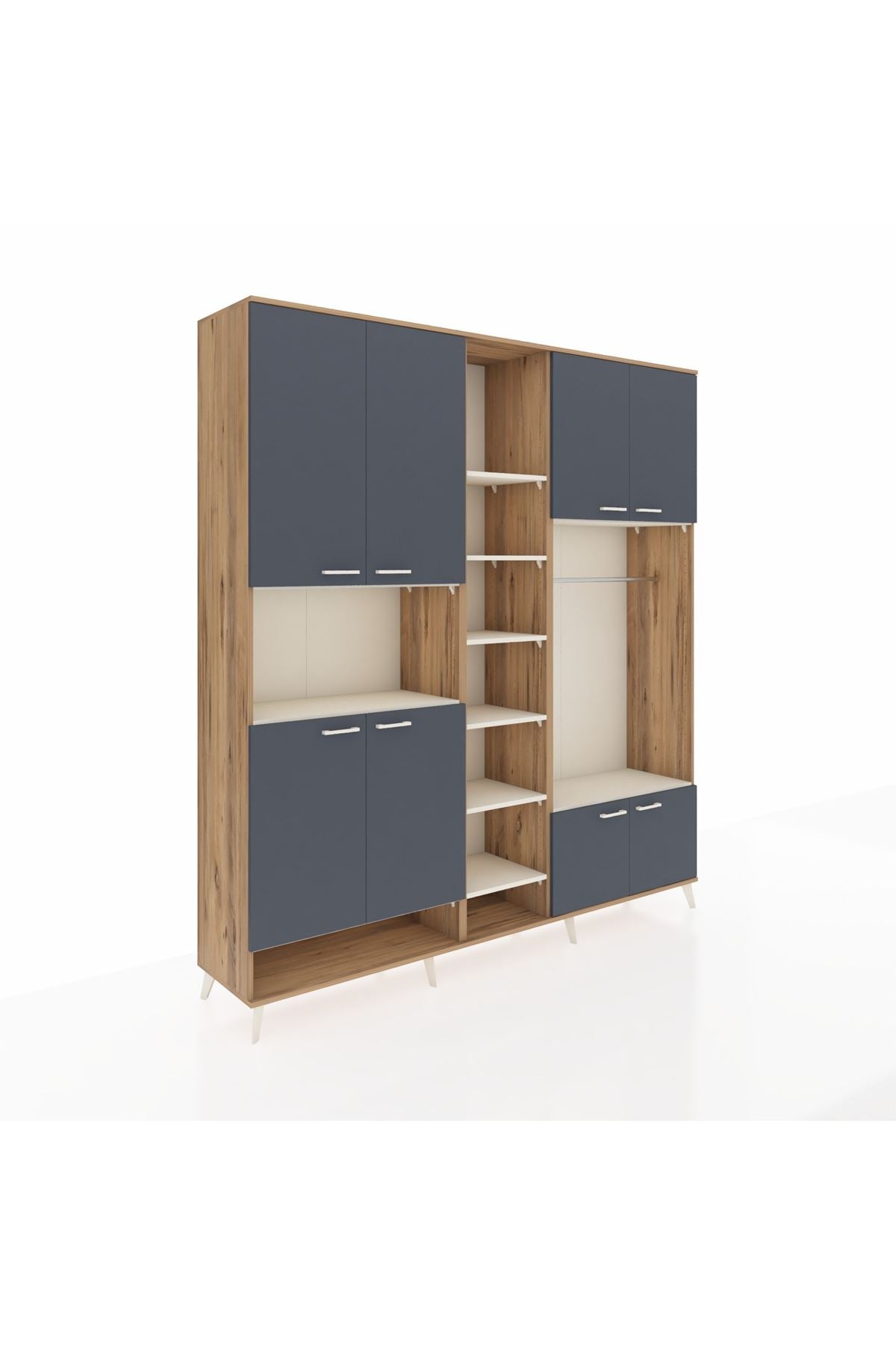 Hyperion Dolap 18 Raflı 8 Kapaklı Tek Askılı 220x44x243 - S553M025V25B