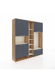 Hyperion Dolap 18 Raflı 8 Kapaklı Tek Askılı 220x44x243 - S553M025V25B