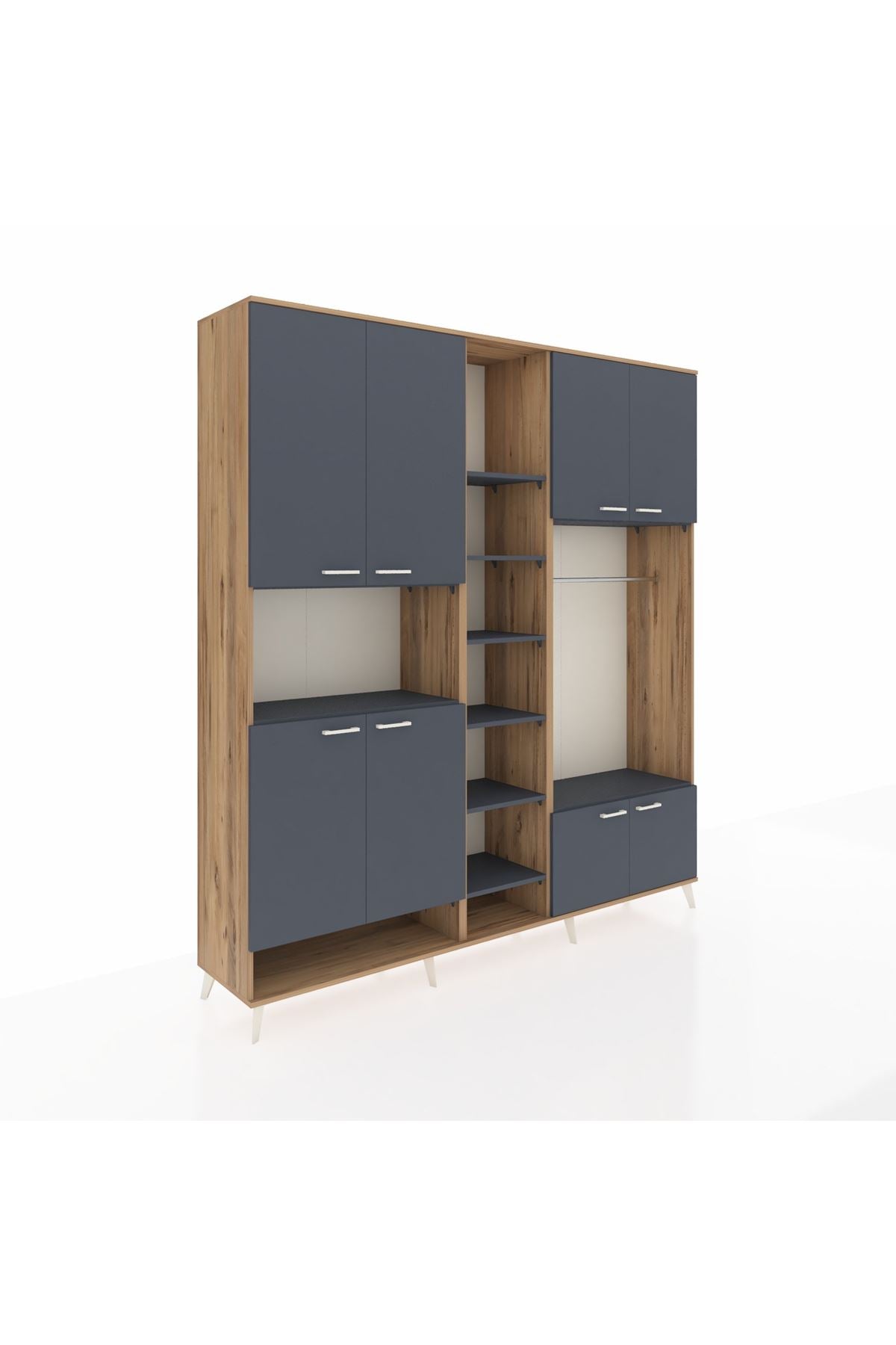 Hyperion Dolap 18 Raflı 8 Kapaklı Tek Askılı 220x44x243 - S553M025V26B