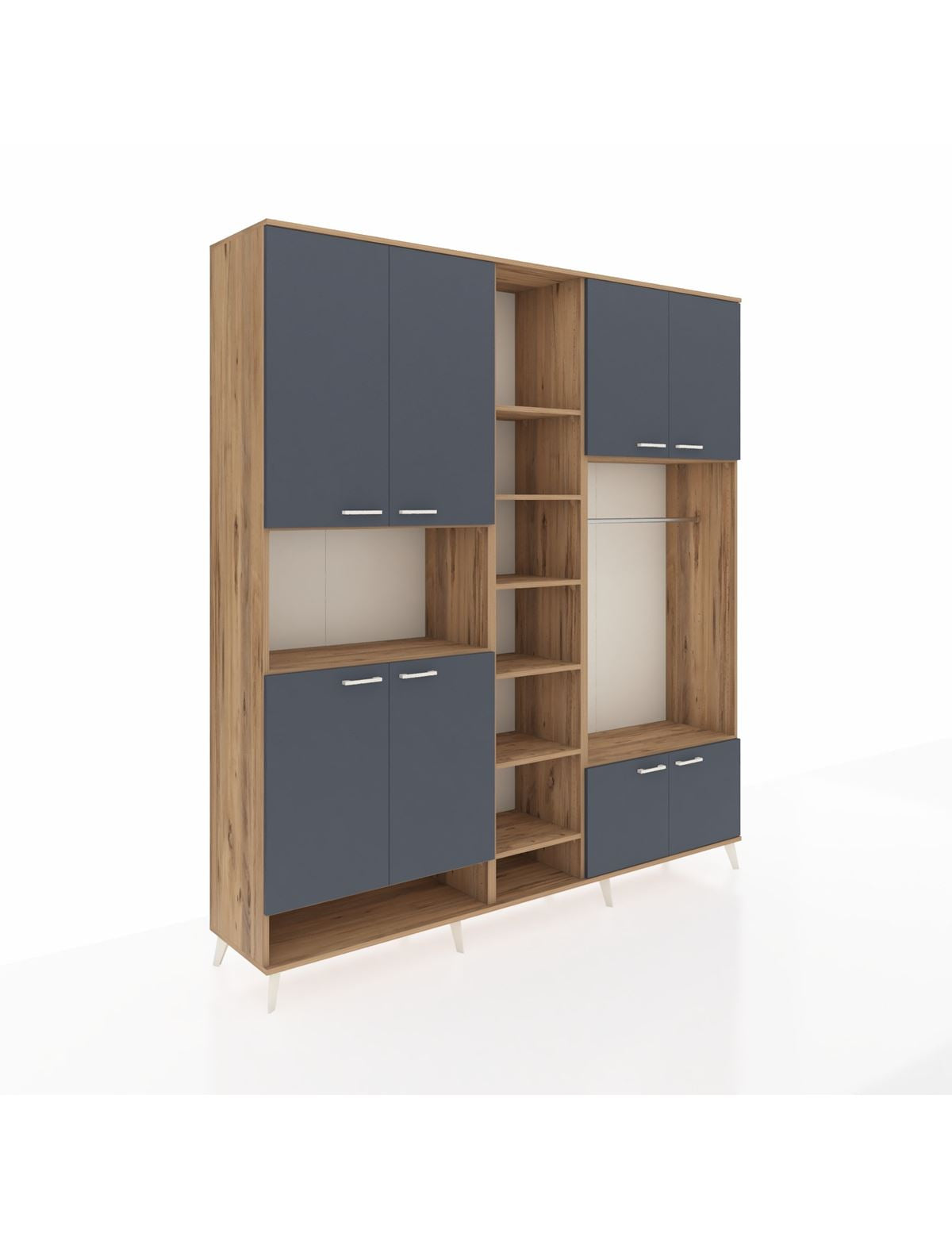 Hyperion Dolap 18 Raflı 8 Kapaklı Tek Askılı 220x44x243 - S553M025V27B