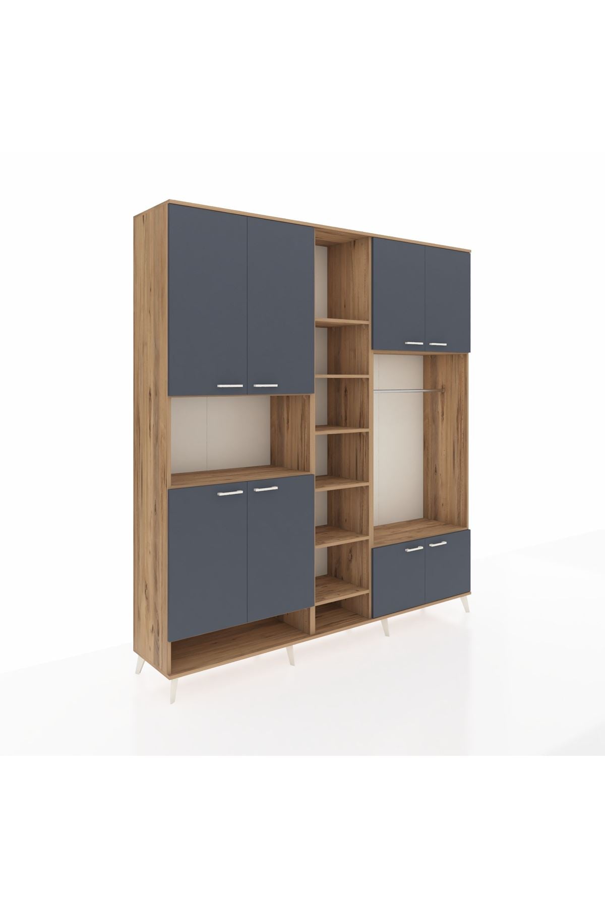 Hyperion Dolap 18 Raflı 8 Kapaklı Tek Askılı 220x44x243 - S553M025V27B