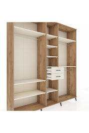 Hyperion Dolap 10 Raflı 2 Çekmeceli 3 Askılı 220x44x243 - S553M026V22B