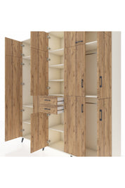 Hyperion Dolap 10 Raflı 2 Çekmeceli 3 Askılı 220x44x243 - S553M027V03B
