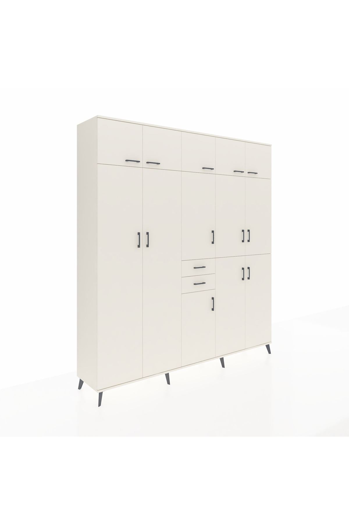 Hyperion Dolap 10 Raflı 2 Çekmeceli 3 Askılı 220x44x243 - S553M027V04B