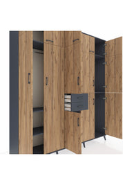 Hyperion Dolap 10 Raflı 2 Çekmeceli 3 Askılı 220x44x243 - S553M027V11B