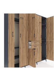 Hyperion Dolap 10 Raflı 2 Çekmeceli 3 Askılı 220x44x243 - S553M027V12B