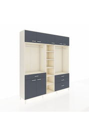 Hyperion Dolap 11 Raflı 4 Çekmeceli 2 Askılı 220x44x243 - S553M030V08B