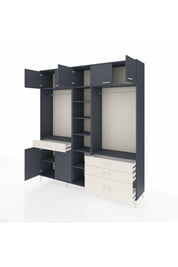 Hyperion Dolap 11 Raflı 4 Çekmeceli 2 Askılı 220x44x243 - S553M030V16B