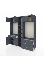 Hyperion Dolap 11 Raflı 4 Çekmeceli 2 Askılı 220x44x243 - S553M030V17B