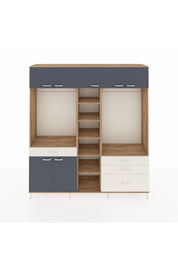 Hyperion Dolap 11 Raflı 4 Çekmeceli 2 Askılı 220x44x243 - S553M030V25B