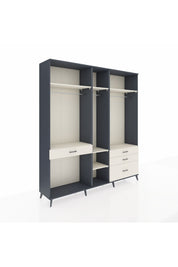 Hyperion Dolap 7 Raflı 4 Çekmeceli 3 Askılı 220x44x243 - S553M031V13B