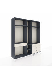 Hyperion Dolap 7 Raflı 4 Çekmeceli 3 Askılı 220x44x243 - S553M031V16B