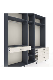Hyperion Dolap 7 Raflı 4 Çekmeceli 3 Askılı 220x44x243 - S553M031V16B