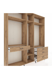 Hyperion Dolap 7 Raflı 4 Çekmeceli 3 Askılı 220x44x243 - S553M031V21B