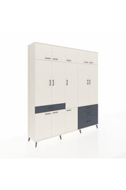 Hyperion Dolap 8 Raflı 4 Çekmeceli 3 Askılı 220x44x243 - S553M032V05B