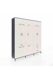 Hyperion Dolap 8 Raflı 4 Çekmeceli 3 Askılı 220x44x243 - S553M032V13B