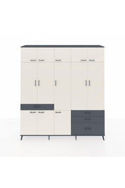 Hyperion Dolap 8 Raflı 4 Çekmeceli 3 Askılı 220x44x243 - S553M032V14B