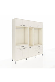 Hyperion Dolap 8 Raflı 4 Çekmeceli 3 Askılı 220x44x243 - S553M033V04B