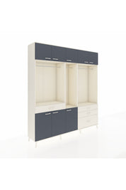Hyperion Dolap 8 Raflı 4 Çekmeceli 3 Askılı 220x44x243 - S553M033V07B