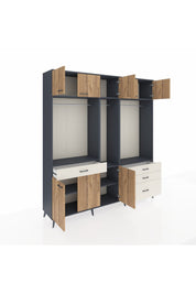 Hyperion Dolap 8 Raflı 4 Çekmeceli 3 Askılı 220x44x243 - S553M033V10B