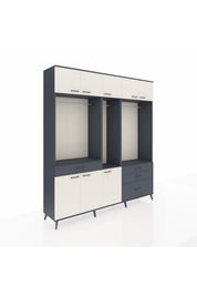 Hyperion Dolap 8 Raflı 4 Çekmeceli 3 Askılı 220x44x243 - S553M033V14B
