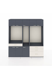 Hyperion Dolap 8 Raflı 4 Çekmeceli 3 Askılı 220x44x243 - S553M033V16B