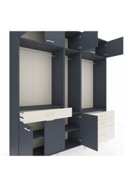 Hyperion Dolap 8 Raflı 4 Çekmeceli 3 Askılı 220x44x243 - S553M033V16B