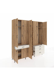 Hyperion Dolap 11 Raflı 4 Çekmeceli 2 Askılı 220x44x243 - S553M029V19B