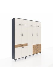 Hyperion Dolap 11 Raflı 4 Çekmeceli 2 Askılı 220x44x243 - S553M029V15B