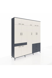 Hyperion Dolap 11 Raflı 4 Çekmeceli 2 Askılı 220x44x243 - S553M029V14B