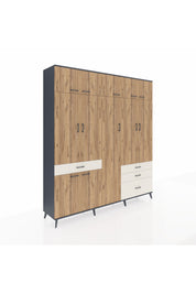 Hyperion Dolap 11 Raflı 4 Çekmeceli 2 Askılı 220x44x243 - S553M029V10B