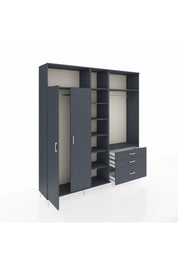 Hyperion Dolap 9 Raflı 3 Çekmeceli 2 Askılı 220x44x243 - S553M028V17B