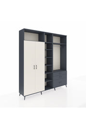 Hyperion Dolap 9 Raflı 3 Çekmeceli 2 Askılı 220x44x243 - S553M028V14B