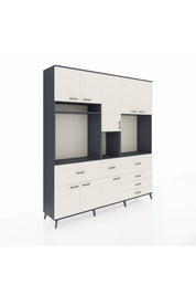 Hyperion Dolap 10 Raflı 6 Çekmeceli 8 Kapaklı 220x44x243 - S553M035V13B