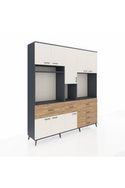 Hyperion Dolap 10 Raflı 6 Çekmeceli 8 Kapaklı 220x44x243 - S553M035V15B