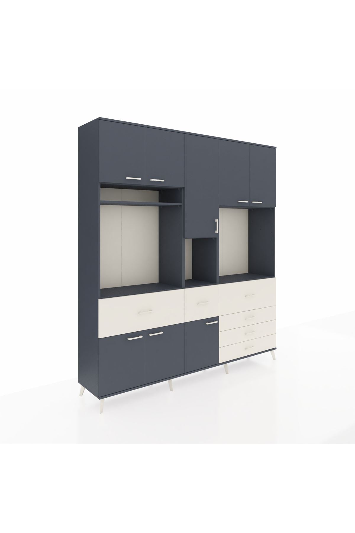 Hyperion Dolap 10 Raflı 6 Çekmeceli 8 Kapaklı 220x44x243 - S553M035V16B