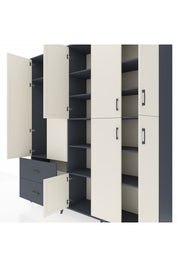 Hyperion Dolap 12 Raflı 2 Çekmeceli Tek Askılı 220x44x243 - S553M037V14B