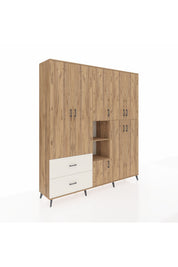 Hyperion Dolap 12 Raflı 2 Çekmeceli Tek Askılı 220x44x243 - S553M037V19B