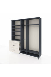 Hyperion Dolap 9 Raflı 3 Çekmeceli 3 Askılı 220x44x243 - S553M038V16B