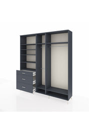 Hyperion Dolap 9 Raflı 3 Çekmeceli 3 Askılı 220x44x243 - S553M038V17B