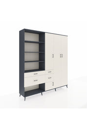 Hyperion Dolap 14 Raflı 4 Çekmeceli 4 Kapaklı 220x44x243 - S553M042V13B