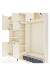 Hyperion Dolap 11 Raflı Tek Çekmeceli 7 Kapaklı 220x44x243 - S553M043V05B