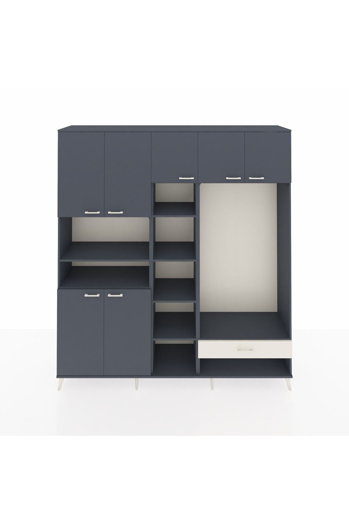 Hyperion Dolap 11 Raflı Tek Çekmeceli 7 Kapaklı 220x44x243 - S553M043V16B