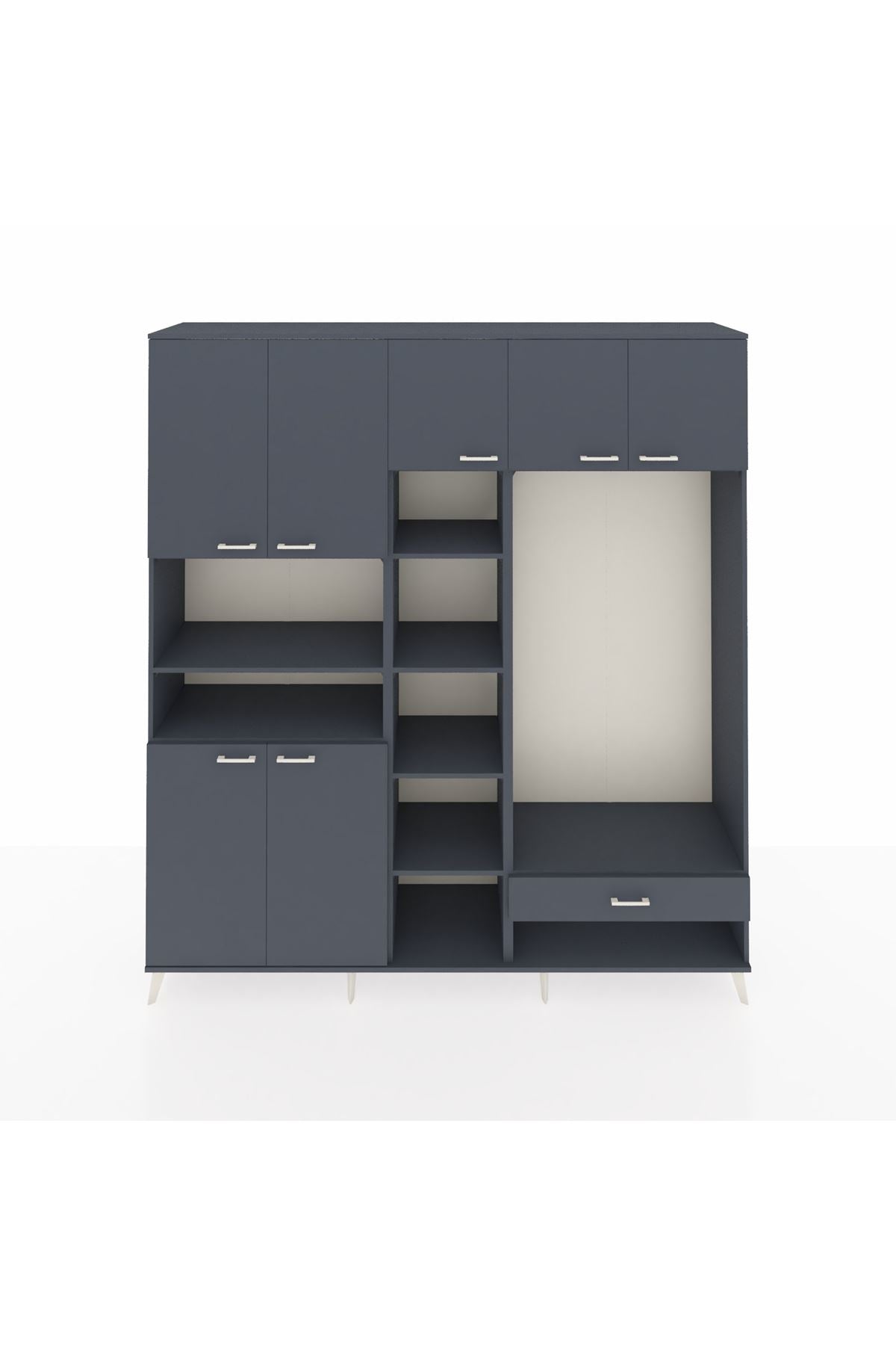 Hyperion Dolap 11 Raflı Tek Çekmeceli 7 Kapaklı 220x44x243 - S553M043V17B