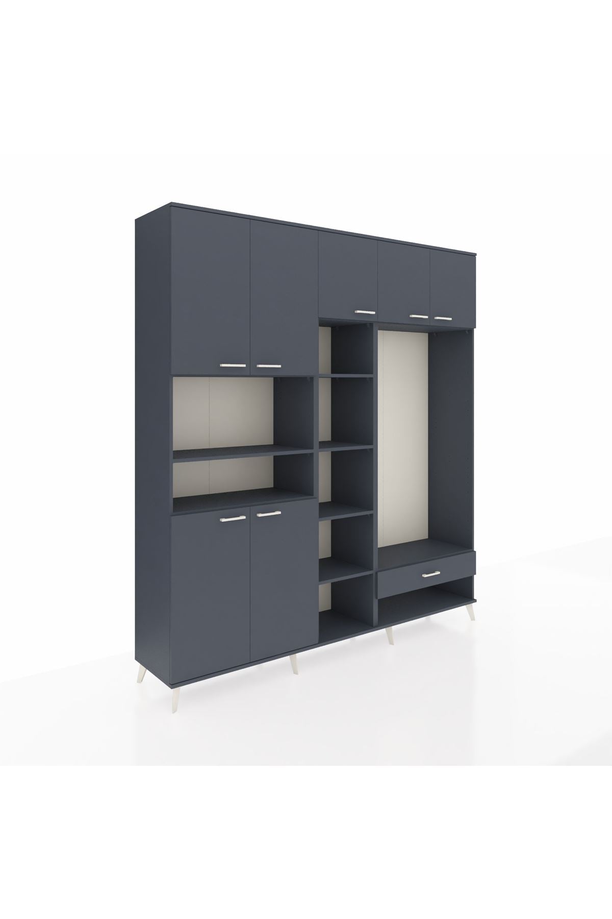 Hyperion Dolap 11 Raflı Tek Çekmeceli 7 Kapaklı 220x44x243 - S553M043V17B