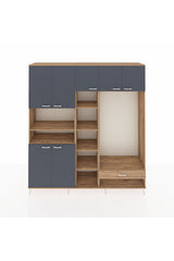 Hyperion Dolap 11 Raflı Tek Çekmeceli 7 Kapaklı 220x44x243